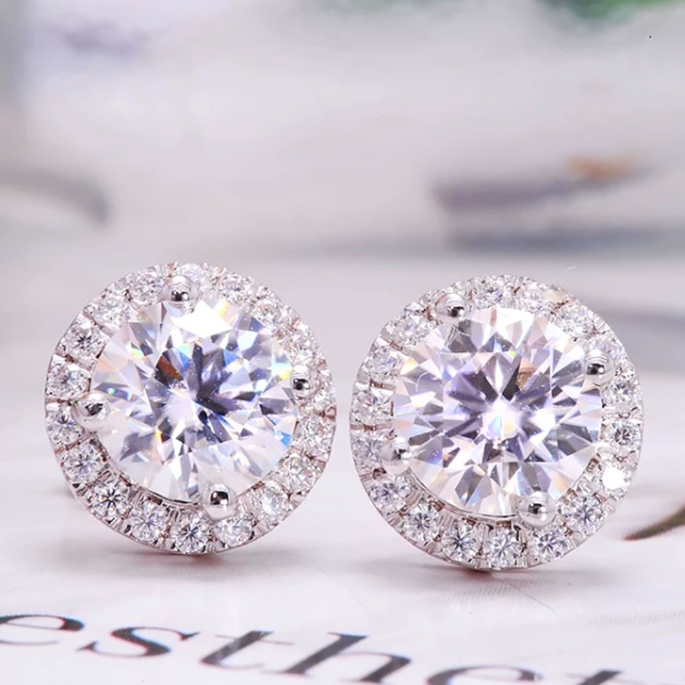 New classic shiny round earrings - Picture 3 of 6